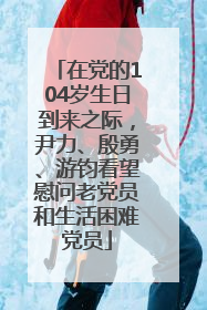 在党的104岁生日到来之际，尹力、殷勇、游钧看望慰问老党员和生活困难党员